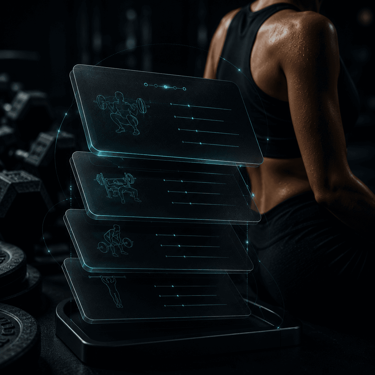 Stacked translucent training records